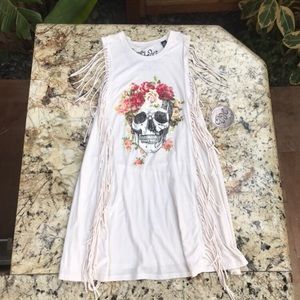 Gypsy Heart Skull Fringe Dress